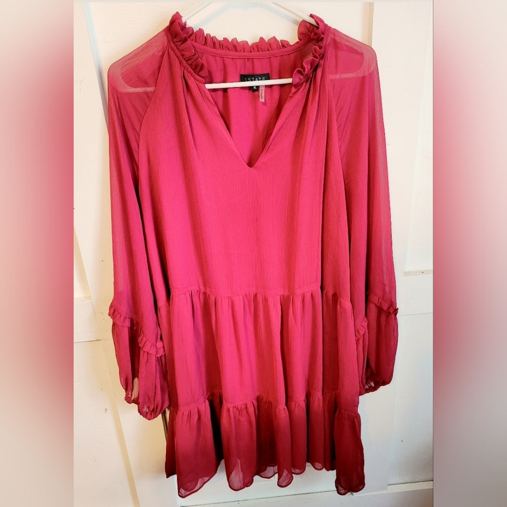 Womans Maroon hobo dress